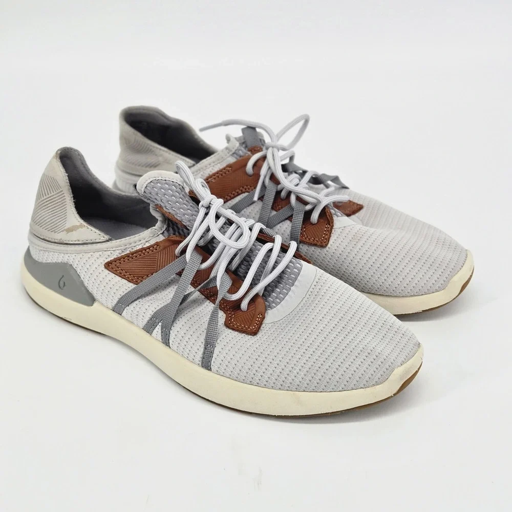 Olukai Mio Li Mist Grey Poi Men Lightweight Casual Sporty Shoes Sneakers 10 GUC